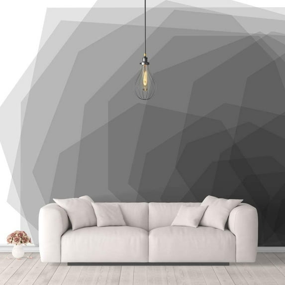 IDEA4WALL 4pcs Abstract Geometric Peel and Stick Wallpaper Removable Wall Murals Large Wall Stickers for Home Decoration, 66"x24"