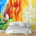 thumbnail image 1 of IDEA4WALL 4pcs Abstract Painting Peel and Stick Wallpaper Removable Wall Murals Large Wall Stickers for Home Decoration, 66"x24", 1 of 5