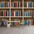 thumbnail image 1 of IDEA4WALL 4pcs Bookshelf Pattern Peel and Stick Wallpaper Removable Wall Murals Large Wall Stickers for Home Decoration, 66"x24", 1 of 5