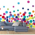 thumbnail image 1 of IDEA4WALL 4pcs Colorful Dots Peel and Stick Wallpaper Removable Wall Murals Large Wall Stickers for Home Decoration, 66"x24", 1 of 5
