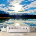 thumbnail image 1 of IDEA4WALL 4pcs Natural Landscape Peel and Stick Wallpaper Removable Wall Murals Large Wall Stickers for Home Decoration, 66"x24", 1 of 5