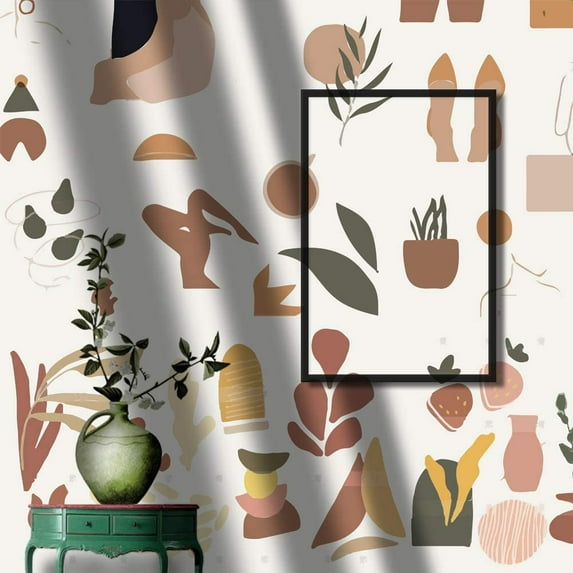IDEA4WALL 4pcs Nordic Style Peel and Stick Wallpaper Removable Wall Murals Large Wall Stickers for Home Decoration, 66"x24"