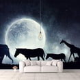 thumbnail image 1 of IDEA4WALL 4pcs Outer Space Peel and Stick Wallpaper Removable Wall Murals Large Wall Stickers for Home Decoration, 66"x24", 1 of 4