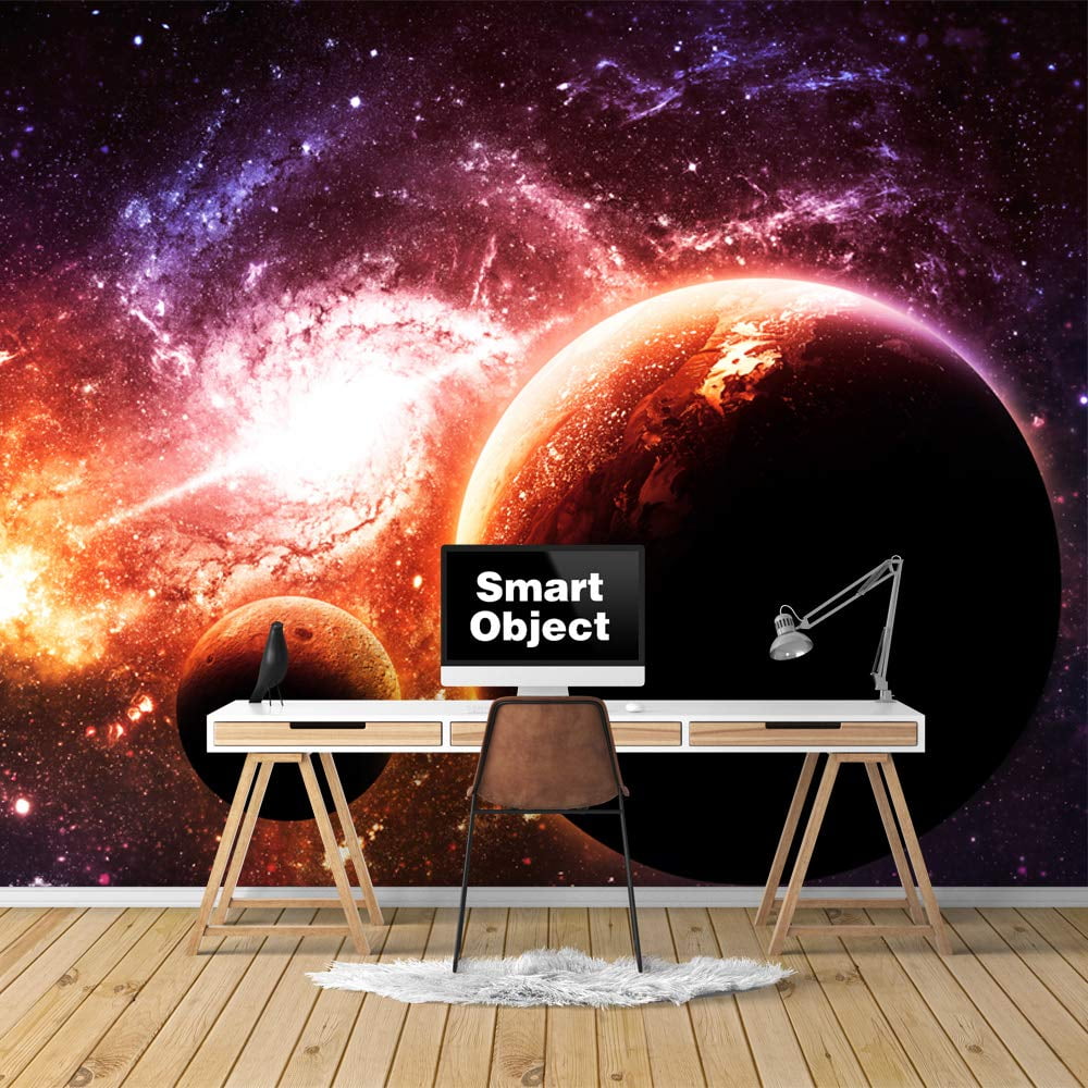 IDEA4WALL 4pcs Planets of Solar System Peel and Stick Wallpaper ...