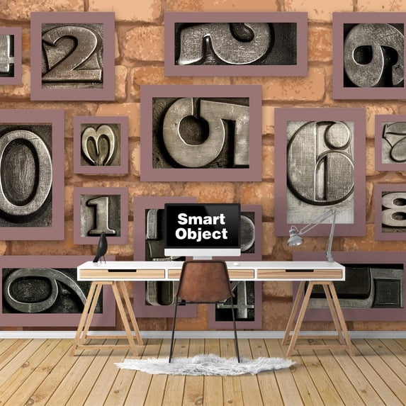 IDEA4WALL 4pcs Retro Style Peel and Stick Wallpaper Removable Wall Murals Large Wall Stickers for Home Decoration, 66"x24"
