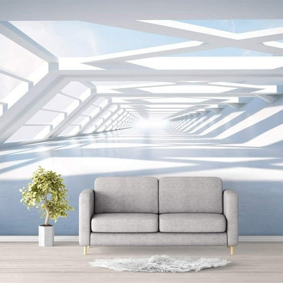 IDEA4WALL 4pcs Snowflakes Peel and Stick Wallpaper Removable Wall Murals Large Wall Stickers for Home Decoration, 66"x24"