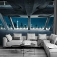 thumbnail image 1 of IDEA4WALL 4pcs Steel Feature Peel and Stick Wallpaper Removable Wall Murals Large Wall Stickers for Home Decoration, 66"x24", 1 of 5