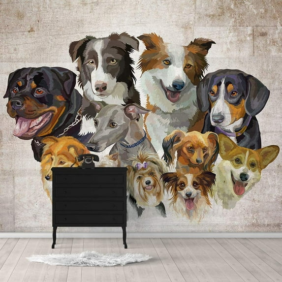 IDEA4WALL 4pcs Street Graffiti Peel and Stick Wallpaper Removable Wall Murals Large Wall Stickers for Home Decoration, 66"x24"