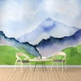 thumbnail image 1 of IDEA4WALL 4pcs Watercolor Painting Peel and Stick Wallpaper Removable Wall Murals Large Wall Stickers for Home Decoration, 66"x24", 1 of 5
