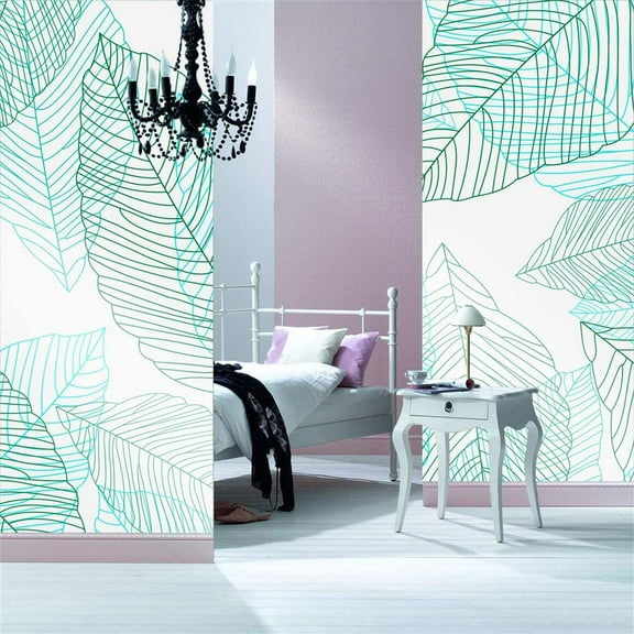 IDEA4WALL 6pcs Botanical Peel and Stick Wallpaper Removable Wall Murals Large Wall Stickers for Home Decoration, 100"x24"