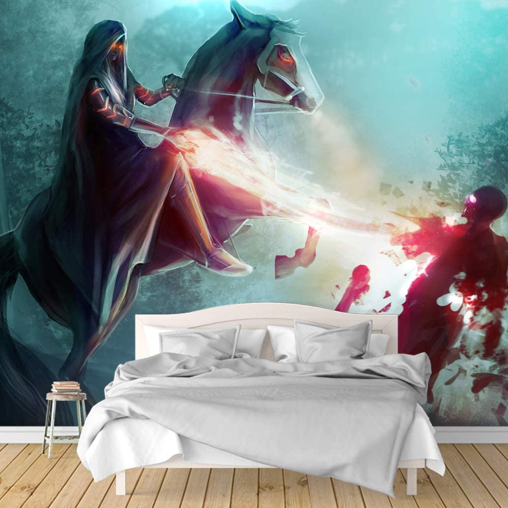 IDEA4WALL 6pcs Dark Evil Dragon Peel and Stick Wallpaper Removable Wall ...