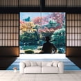 thumbnail image 1 of IDEA4WALL 6pcs Japanese Style Grid Door View Peel and Stick Wallpaper Removable Wall Murals Large Wall Stickers for Home Decoration, 100"x24", 1 of 4