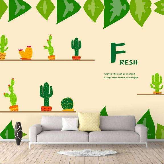 IDEA4WALL 6pcs Minimalist Illustration Peel and Stick Wallpaper Removable Wall Murals Large Wall Stickers for Home Decoration, 100"x24"