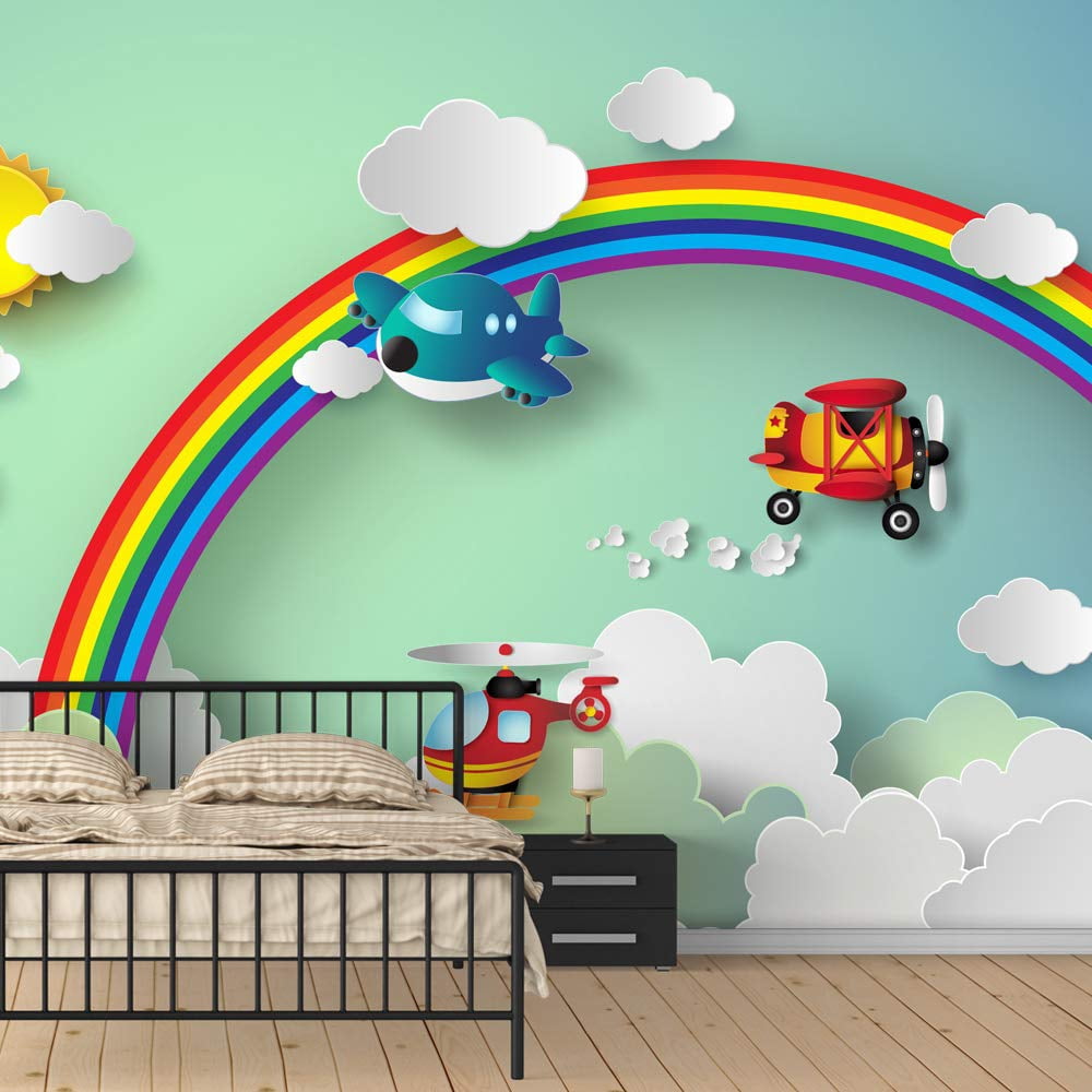 IDEA4WALL 6pcs My Dreamwork Peel and Stick Wallpaper Removable Wall Murals Large Wall Stickers for Home Decoration, 100"x24"