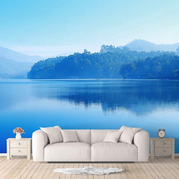 IDEA4WALL 6pcs Natural Landscape Peel and Stick Wallpaper Removable Wall Murals Large Wall Stickers for Home Decoration, 100"x24"
