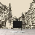 thumbnail image 1 of IDEA4WALL 6pcs Pencil Drawing Peel and Stick Wallpaper Removable Wall Murals Large Wall Stickers for Home Decoration, 100"x24", 1 of 5