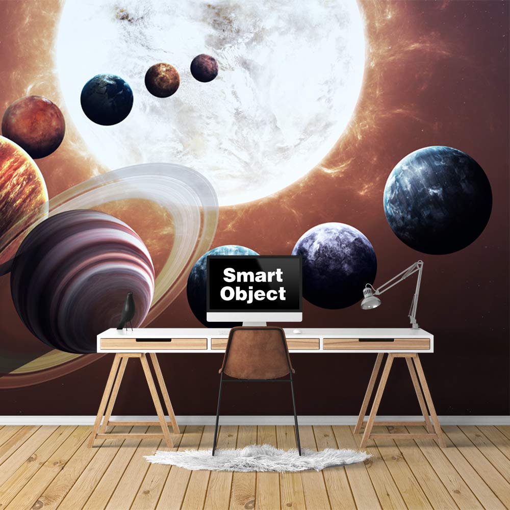 IDEA4WALL 6pcs Planets of Solar System Peel and Stick Wallpaper ...
