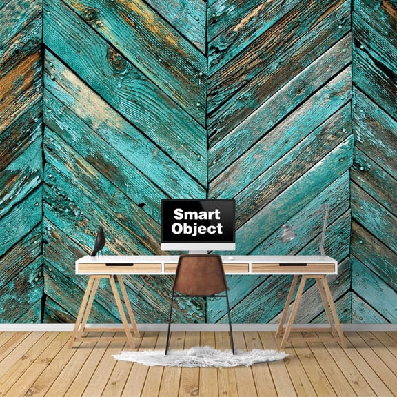 IDEA4WALL 6pcs Retro Style Peel and Stick Wallpaper Removable Wall Murals Large Wall Stickers for Home Decoration, 100"x24"