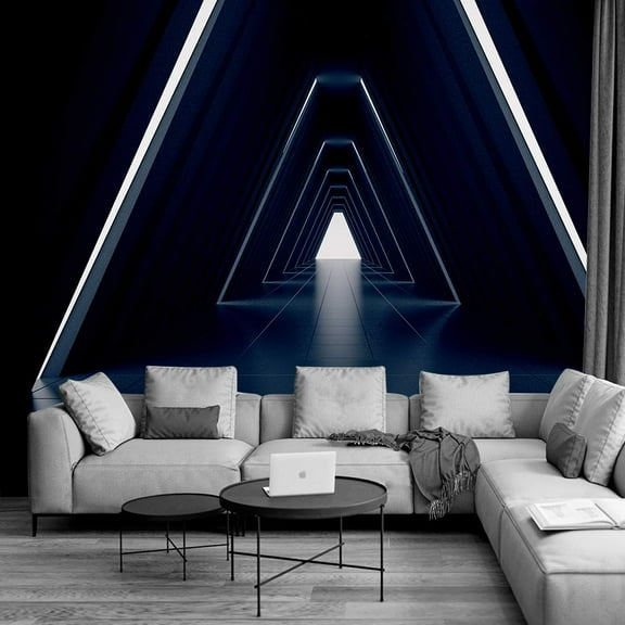 IDEA4WALL 6pcs Steel Feature Peel and Stick Wallpaper Removable Wall Murals Large Wall Stickers for Home Decoration, 100"x24"