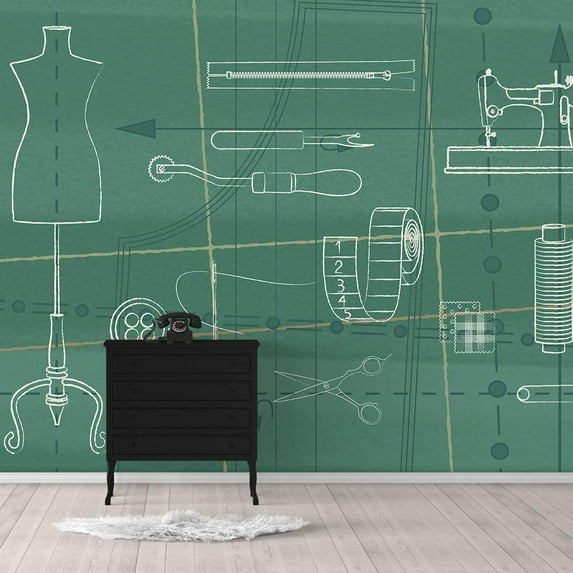 IDEA4WALL 6pcs Street Graffiti Peel and Stick Wallpaper Removable Wall Murals Large Wall Stickers for Home Decoration, 100"x24"