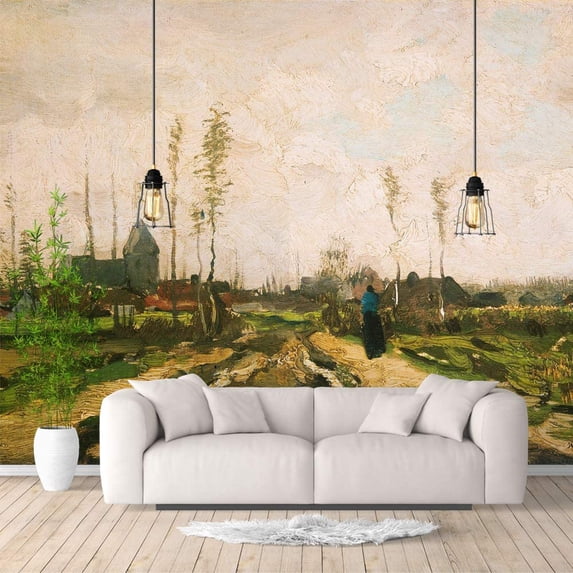 IDEA4WALL 6pcs Van Gogh Art Painting Peel and Stick Removable Wall Murals for Home Decoration - 100x144 inches