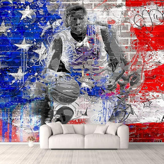 IDEA4WALL 6pcs Vintage Pictures Collage Peel and Stick Wallpaper Removable Wall Murals Large Wall Stickers for Home Decoration, 100"x24"