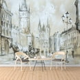 thumbnail image 1 of IDEA4WALL 6pcs Watercolor Painting Peel and Stick Wallpaper Removable Wall Murals Large Wall Stickers for Home Decoration, 100"x24", 1 of 5