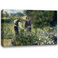 thumbnail image 1 of IDEA4WALL A Man and Woman in the Green Garden by Pierre Auguste Renoir Famous Canvas Wall Art Prints - 12"x18", 1 of 5