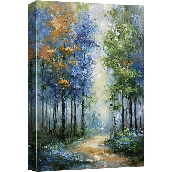 IDEA4WALL Adhesive Canvas Print Wall Art Forest Botanical Retro Nature Wilderness Fine Art Vintage Classic Illustrations Artwork Zen Country/Farmhouse Rustic for Home Decor - 24"x36"