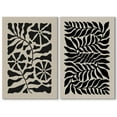 thumbnail image 1 of IDEA4WALL Adhesive Canvas Print Wall Art Set Black Abstract Floral Pattern Vintage Art Retro Wildflowers Illustration Decorative Bohemian Chic Artwork for Home Decor - Canvas 24"x36"x2, 1 of 5
