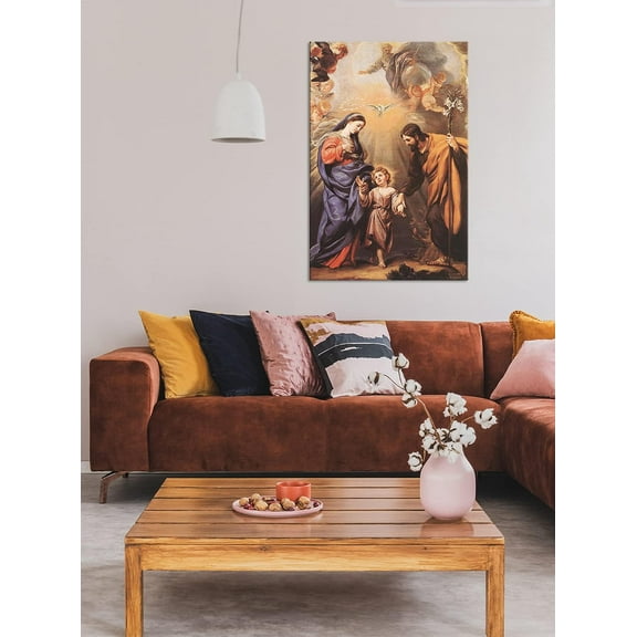 IDEA4WALL Canvas Print Wall Art - Holy Family by Claudio Coello - Ancient Greece Retro Painting for Home Decor - 16"x24"