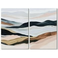 thumbnail image 1 of IDEA4WALL Canvas Print Wall Art Set Abstract Serene Mountain Landscape Illustration Modern Colorful Digital Art Wall Decor Minimal Neutral Artwork for Home Decor - 16"x24"x2 Panels, 1 of 5