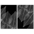 thumbnail image 1 of IDEA4WALL Canvas Print Wall Art Set Leaves Veins Pattern Fine Art Vintage Botanical in Black Modern Art Wall Decorative Chic Zen Contemporary Artwork for Home Decor - 24"x36"x2 Panels, 1 of 5