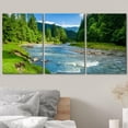 thumbnail image 1 of IDEA4WALL Canvas Print Wall Art Set Natural Forset Landscape with Mountains Trees and a River in Front Modern Wall Decor for Living Room, Bedroom, Office - 24"x36"x3 Canvas, 1 of 5