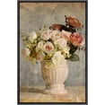 thumbnail image 1 of IDEA4WALL Canvas Print Wall Art Vintage Pink & White Roses in Vase Floral Plants Photography Modern Art Rustic Colorful Multicolor Warm Artwork for Living Room, Bedroom, Office - Black 24"x36", 1 of 5