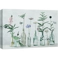 thumbnail image 1 of IDEA4WALL Canvas Wall Art Pastel Watercolor Forest Flowers in Glass Vases Illustrations Retro Art Floral Vintage Print Relax/Calm for Living Room, Bedroom, Office - 12"x18", 1 of 5