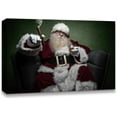 thumbnail image 1 of IDEA4WALL Christmas Santa Claus Smoking Cigar - Wall Art Canvas Print Decor Painting Artwork for Home 24"x36", 1 of 4