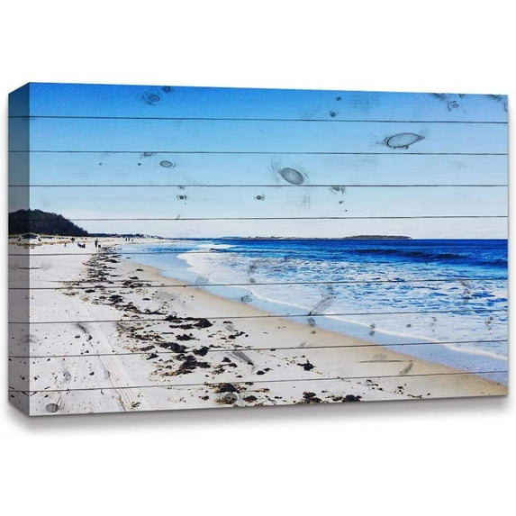 IDEA4WALL Coastal Canvas Wall Art Blue Water in the Ocean Canvas Prints Modern Home Wall Decor - 16x24 inches