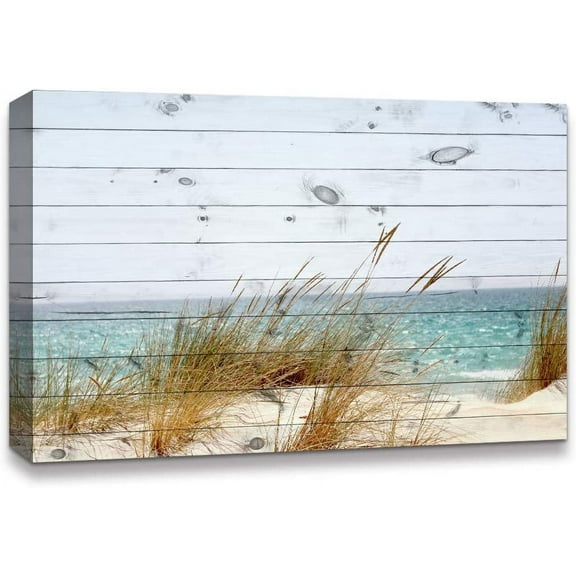 IDEA4WALL Coastal Canvas Wall Art Clear Water and Stunning Beach Canvas Prints Modern Home Wall Decor - 24x36 inches