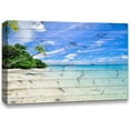 thumbnail image 1 of IDEA4WALL Coastal Canvas Wall Art Palm Tree and Clear Sky Sea Canvas Prints Modern Home Wall Decor - 24x36 inches, 1 of 4
