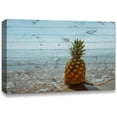 thumbnail image 1 of IDEA4WALL Coastal Canvas Wall Art Pineapple in the Sea on the Beach Painting Artwork for Home Prints Framed - 32x48 inches, 1 of 4