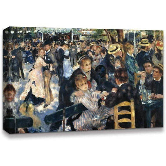 IDEA4WALL Dance at Le Moulin de la Galette (Bal du moulin de la Galette) by Pierre Auguste Renoir Canvas Wall Art - 32"x48"