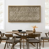 IDEA4WALL Extra Large Framed Canvas Print Wall Art Abstract Calligraphy Black Ink Classic Art Brushstrokes Graffiti Wall Decor Oversized Artwork Relax/Calm for Living Room - 60"x30"