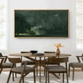thumbnail image 1 of IDEA4WALL Extra Large Framed Canvas Print Wall Art Abstract Dark Green and Gold Flecks Modern Luxe Wall Decorative Nature Landscape Fine Art Modern Oversized Artwork for Living Room - 60"x30", 1 of 5