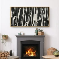 IDEA4WALL Extra Large Framed Canvas Print Wall Art Abstract Zebra Stripes Black and White Digital Art Graffiti Art Wall Decor Oversized Artwork Relax/Calm for Living Room - 60"x30"