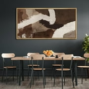 IDEA4WALL Extra Large Framed Canvas Print Wall Art Contemporary Abstract Dynamic Multicolor Illustrations Artwork Vintage Pastel Antique Modern Art Decor Relax/Calm for Rooms Decor - 60"x30"