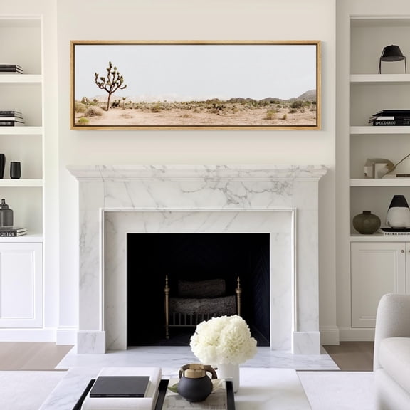 IDEA4WALL Extra Large Framed Canvas Print Wall Art Desert Solitude Joshua Tree Landscape Modern Art Nature Photography Oversized Art Realism Wall Decoration Relax/Calm for Living Room - 60"x20"