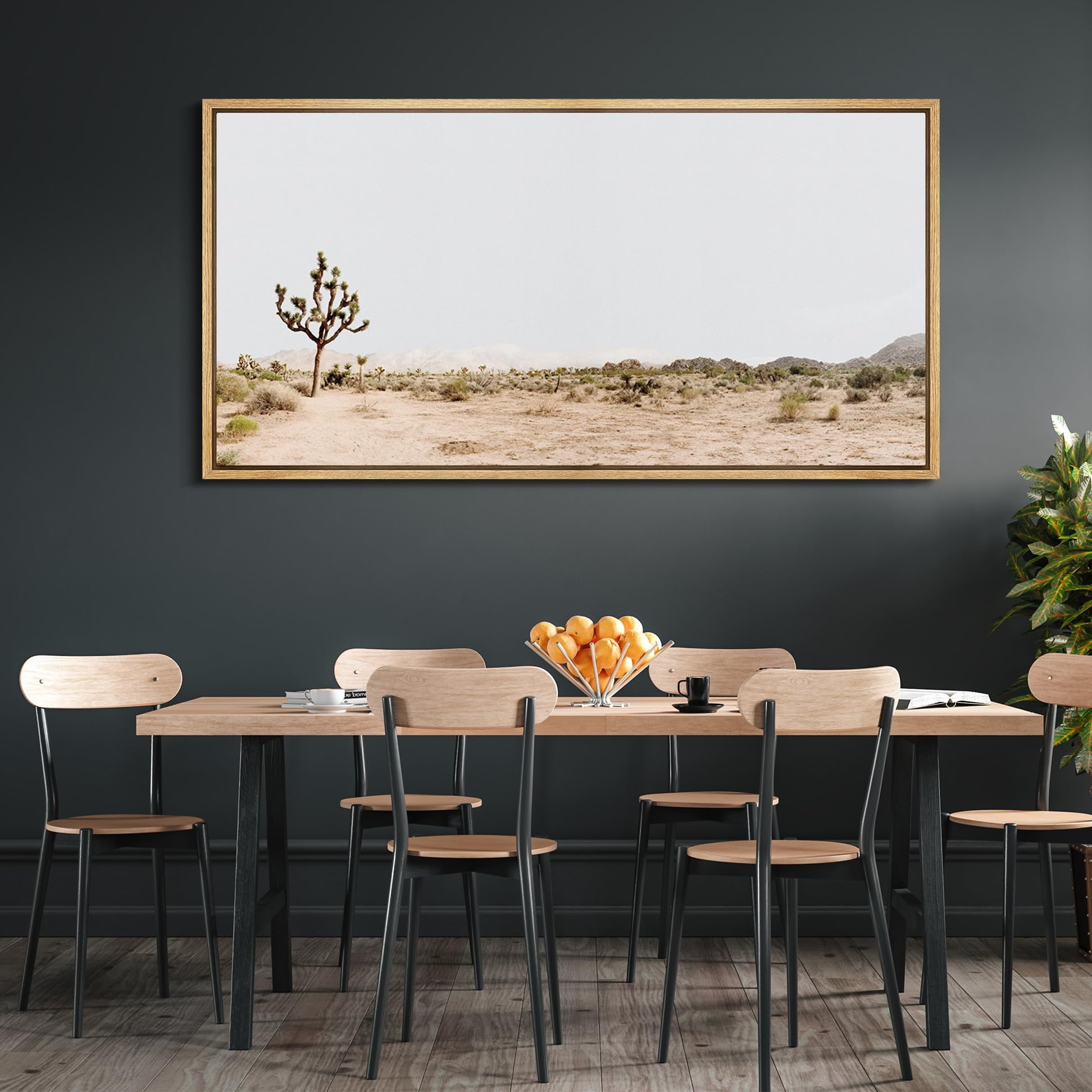 IDEA4WALL Extra Large Framed Canvas Print Wall Art Desert Solitude ...