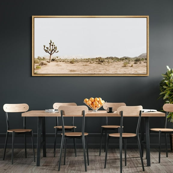 IDEA4WALL Extra Large Framed Canvas Print Wall Art Desert Solitude Joshua Tree Landscape Modern Art Nature Photography Oversized Art Realism Wall Decoration Relax/Calm for Living Room - 60"x30"