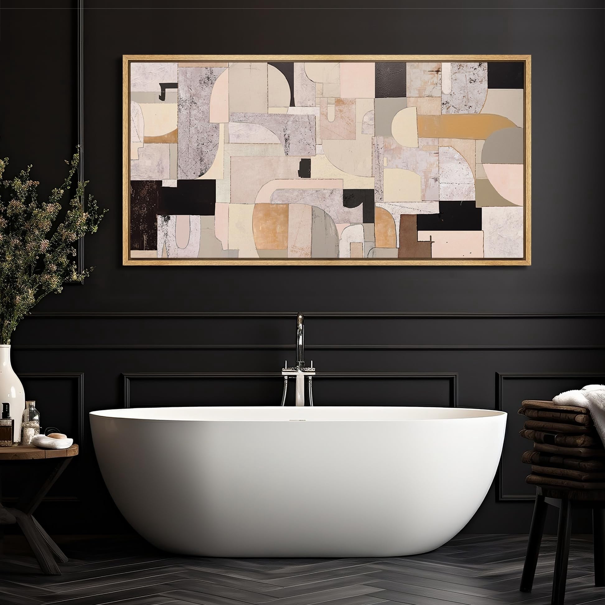 IDEA4WALL Extra Large Framed Canvas Print Wall Art Geometric ...